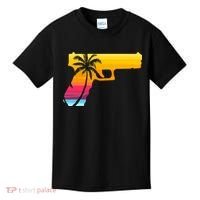Tropical Gun Lover Firearm Beach Cute Hawaiian Gift Aloha Kids T-Shirt thumb 0