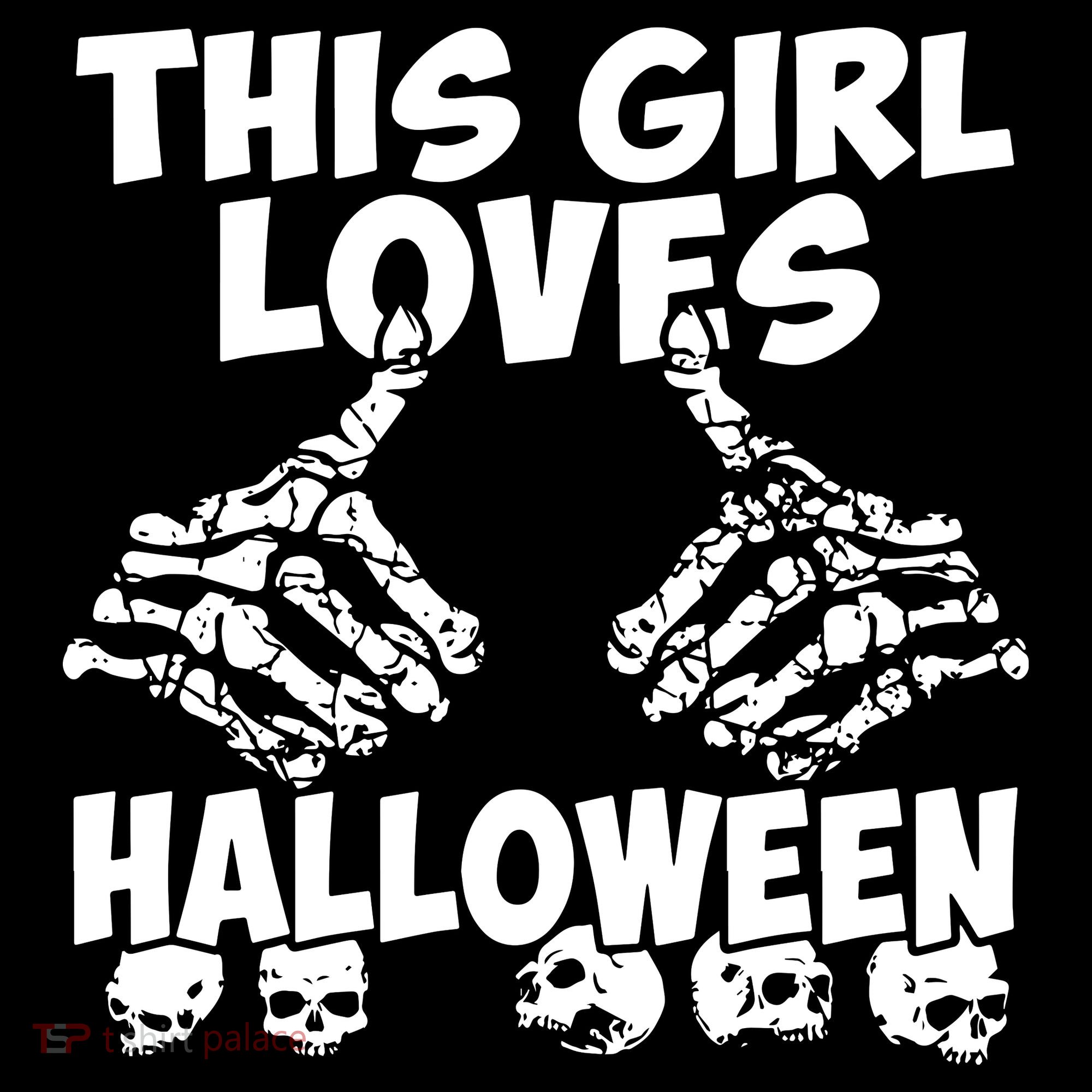 This Girl Lovers Halloween Satan Scare Black White Skeleton Coffee Mug