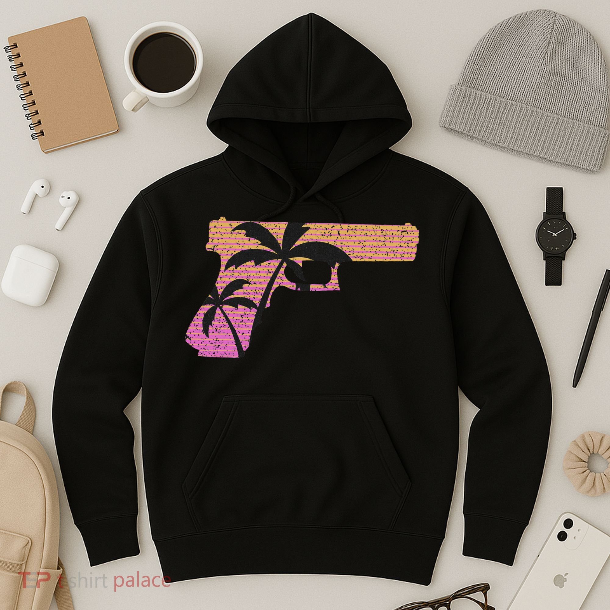 Tropical Gun Lover Firearm Beach Cute Hawaiian Gift Aloha Hoodie