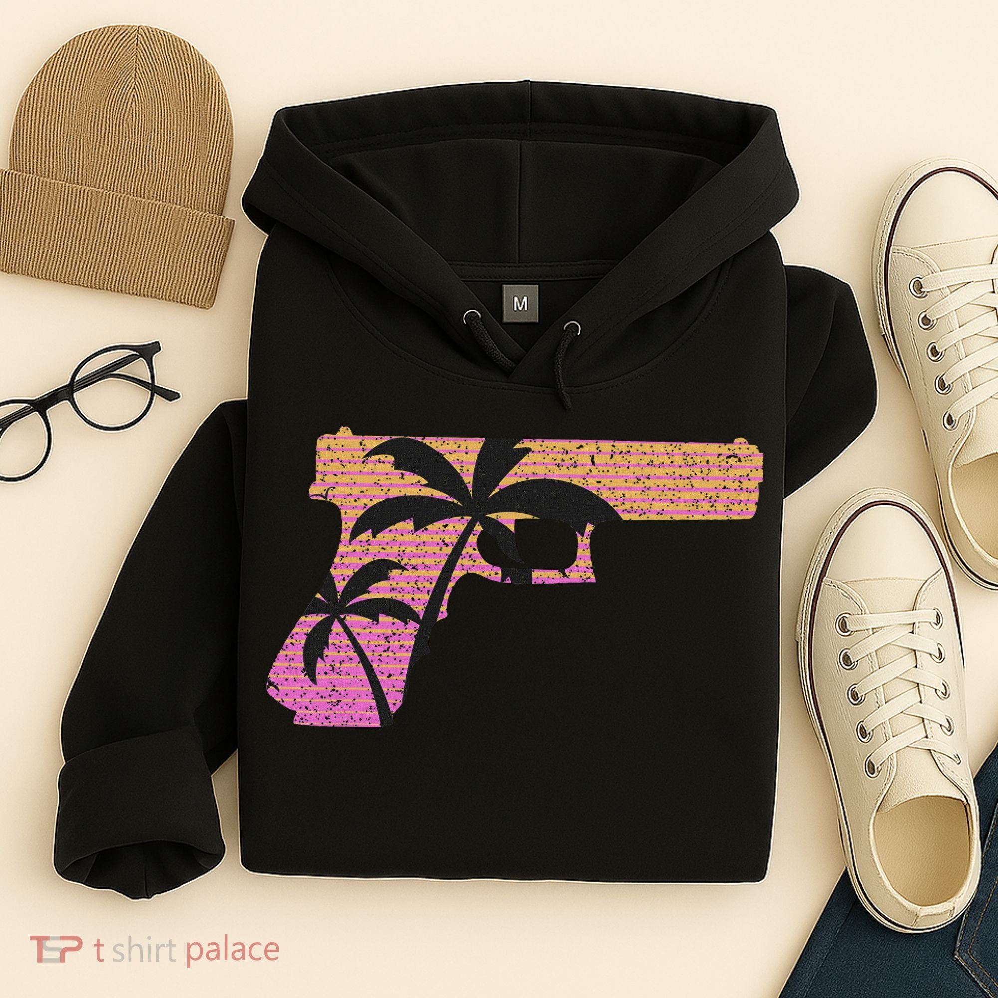 Tropical Gun Lover Firearm Beach Cute Hawaiian Gift Aloha Hoodie