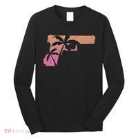 Tropical Gun Lover Firearm Beach Cute Hawaiian Gift Aloha Long Sleeve Shirt thumb 0