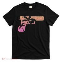 Tropical Gun Lover Firearm Beach Cute Hawaiian Gift Aloha T-Shirt thumb 0