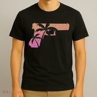 Tropical Gun Lover Firearm Beach Cute Hawaiian Gift Aloha T-Shirt thumb 3