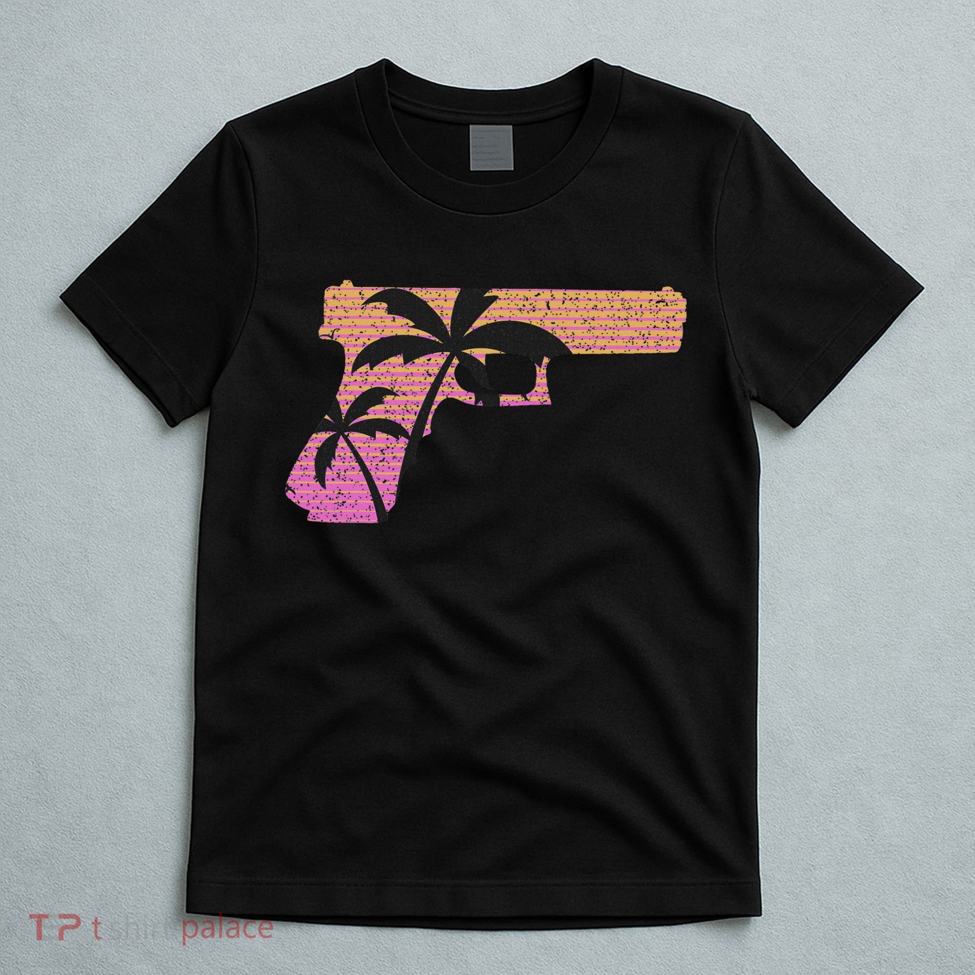 Tropical Gun Lover Firearm Beach Cute Hawaiian Gift Aloha T-Shirt