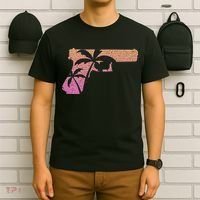 Tropical Gun Lover Firearm Beach Cute Hawaiian Gift Aloha T-Shirt thumb 6