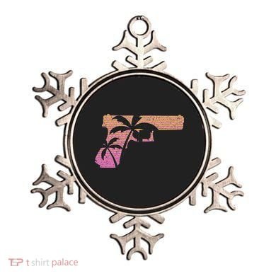 Tropical Gun Lover Firearm Beach Cute Hawaiian Gift Aloha Ornament