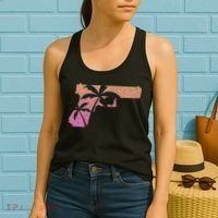 Tropical Gun Lover Firearm Beach Cute Hawaiian Gift Aloha Women's Tank Top thumb 2