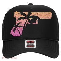 Tropical Gun Lover Firearm Beach Cute Hawaiian Gift Aloha Hat thumb 0