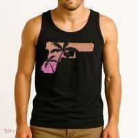 Tropical Gun Lover Firearm Beach Cute Hawaiian Gift Aloha Tank Top thumb 3