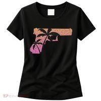 Tropical Gun Lover Firearm Beach Cute Hawaiian Gift Aloha Women's T-Shirt thumb 0