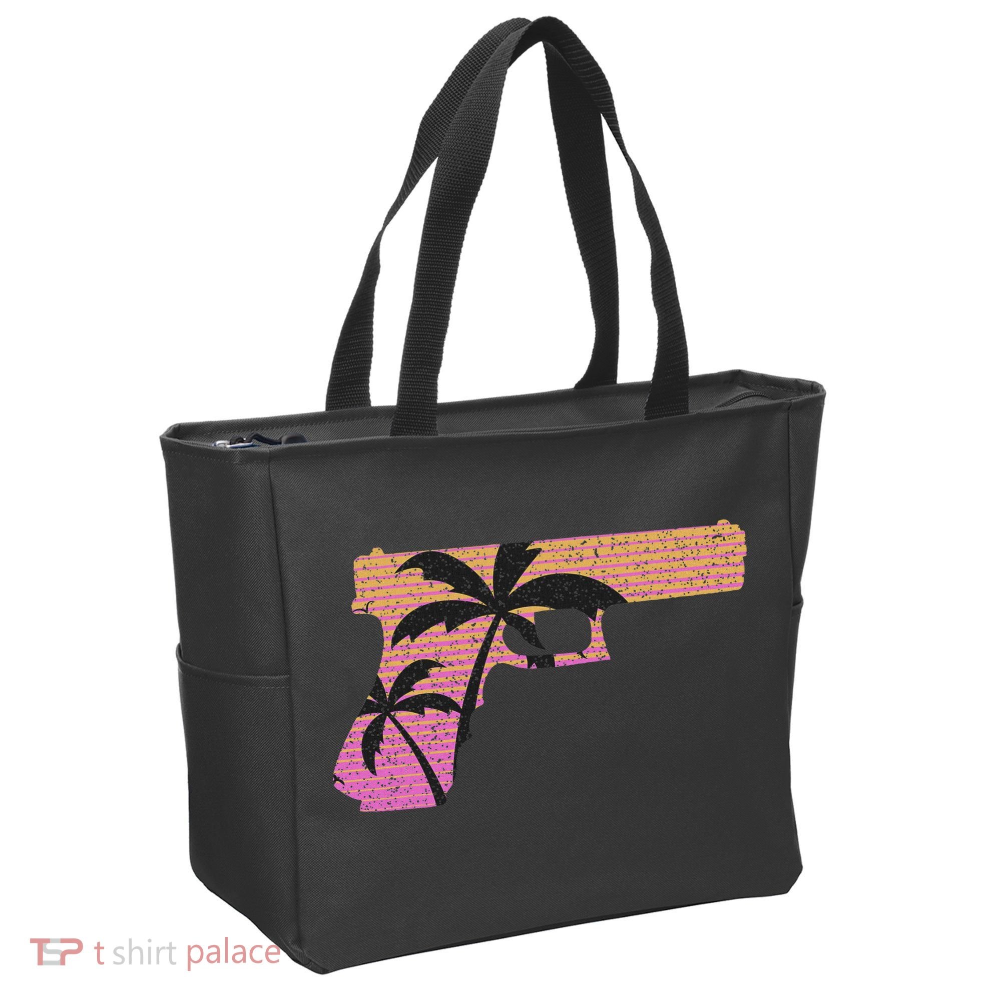 Tropical Gun Lover Firearm Beach Cute Hawaiian Gift Aloha Tote Bag