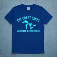 The Great Lakes Unsalted And Shark Free Michigan Gift Vintage Gift T-Shirt thumb 5