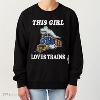This Girl Loves Trains Train Lover Women's Sweatshirt thumb 0