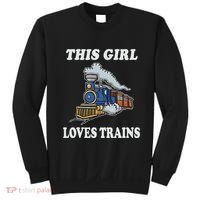 This Girl Loves Trains Train Lover Sweatshirt thumb 0