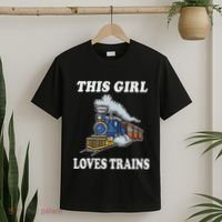 This Girl Loves Trains Train Lover T-Shirt thumb 2