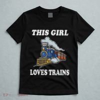 This Girl Loves Trains Train Lover T-Shirt thumb 5