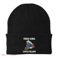 This Girl Loves Trains Train Lover Beanie thumb 0