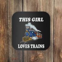 This Girl Loves Trains Train Lover Coaster thumb 0