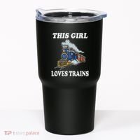 This Girl Loves Trains Train Lover Tumbler thumb 0