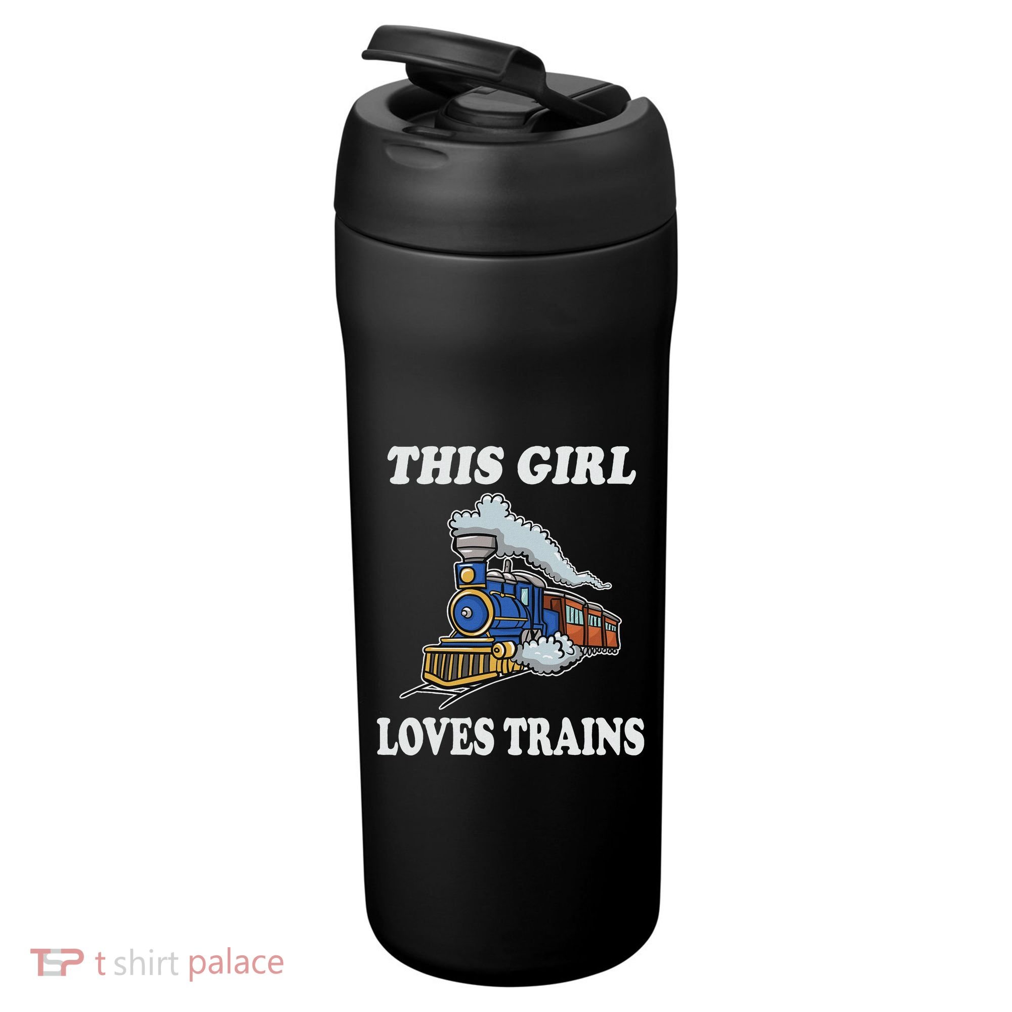 This Girl Loves Trains Train Lover 24oz Duet Stainless Steel Tumbler