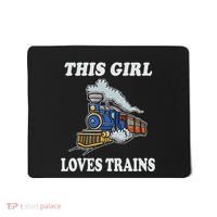 This Girl Loves Trains Train Lover Mousepad thumb 0