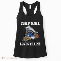 This Girl Loves Trains Train Lover Women's Tank Top thumb 0