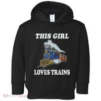 This Girl Loves Trains Train Lover Toddler Hoodie thumb 0