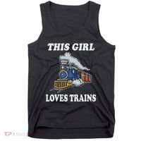 This Girl Loves Trains Train Lover Tank Top thumb 0
