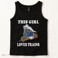 This Girl Loves Trains Train Lover Tank Top thumb 2