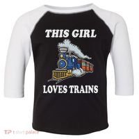 This Girl Loves Trains Train Lover Toddler Fine Jersey T-Shirt thumb 0