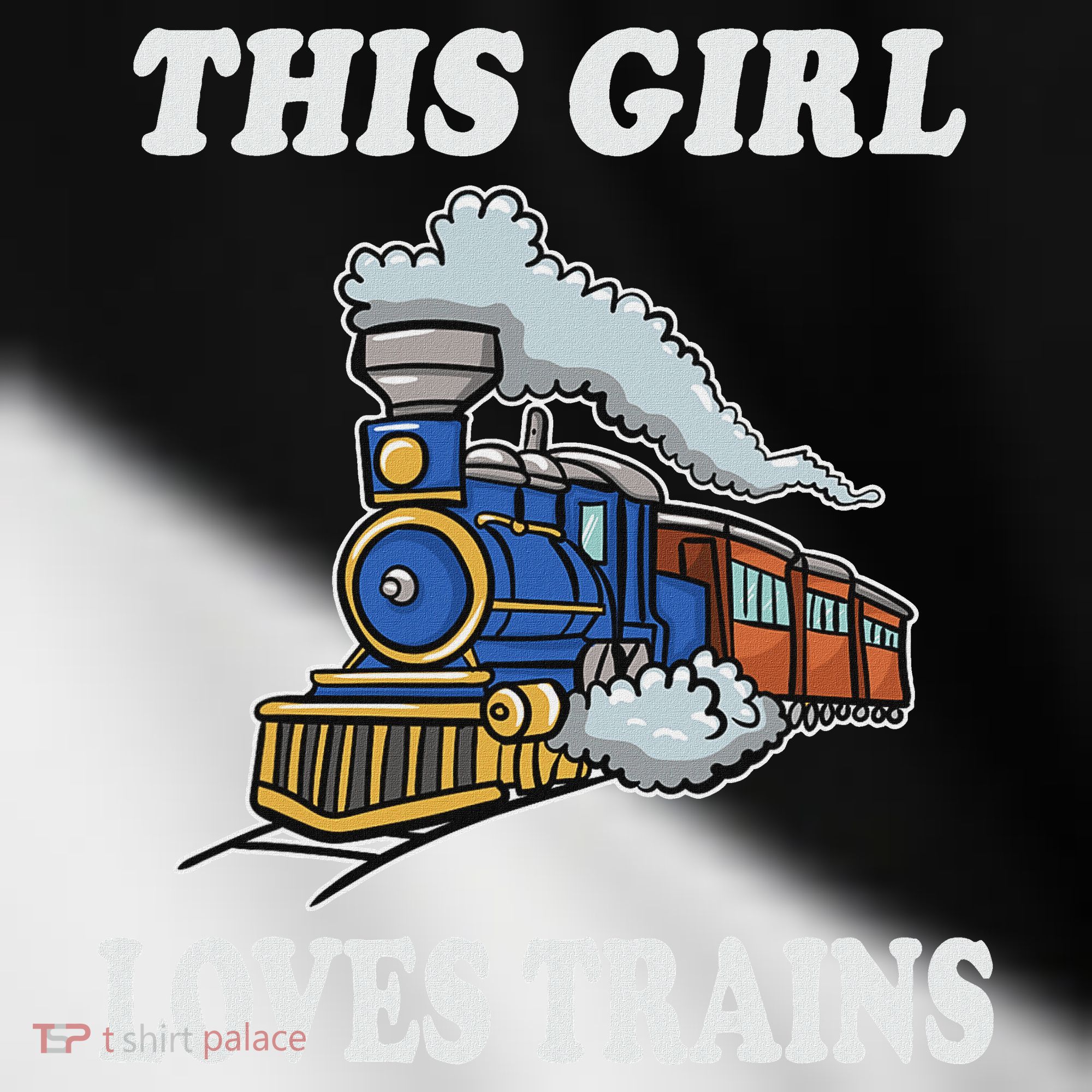 This Girl Loves Trains Train Lover Toddler Fine Jersey T-Shirt