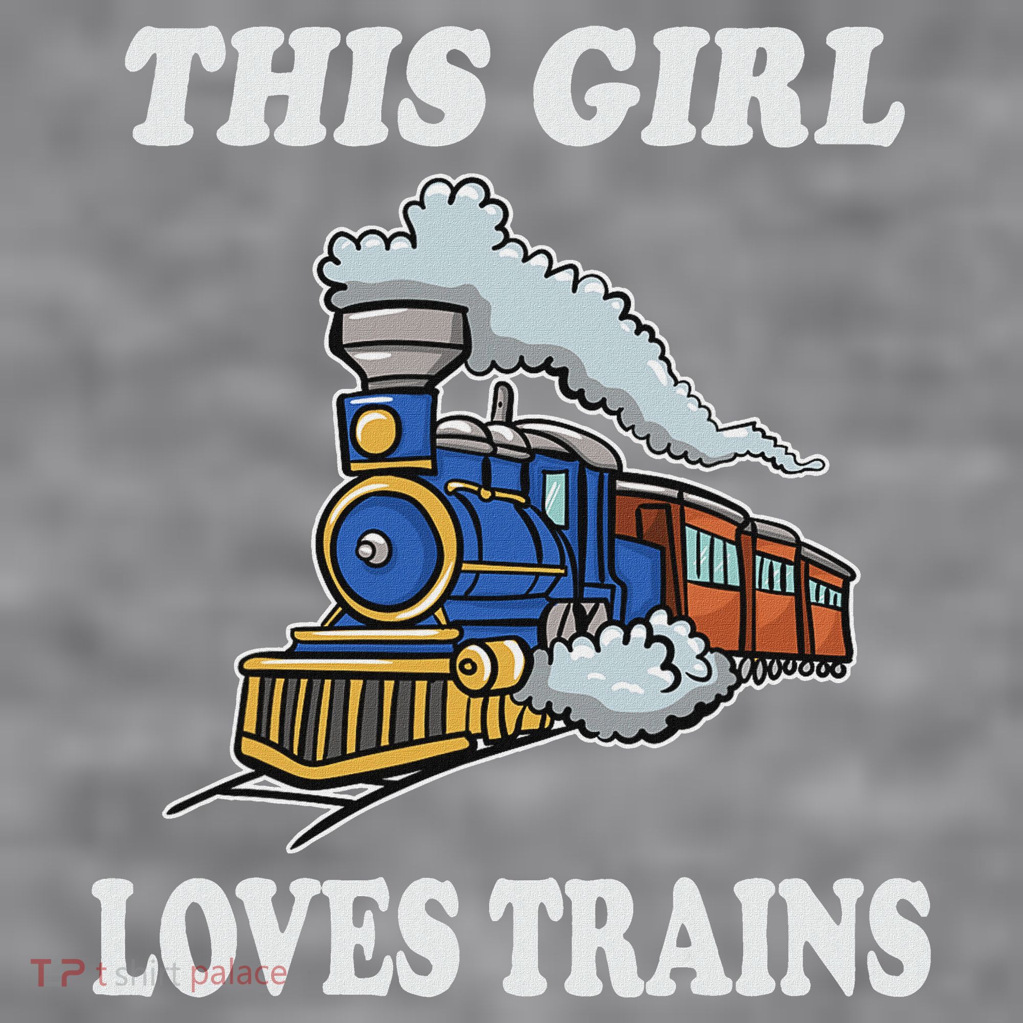 This Girl Loves Trains Train Lover Women's Racerback Cropped Tank