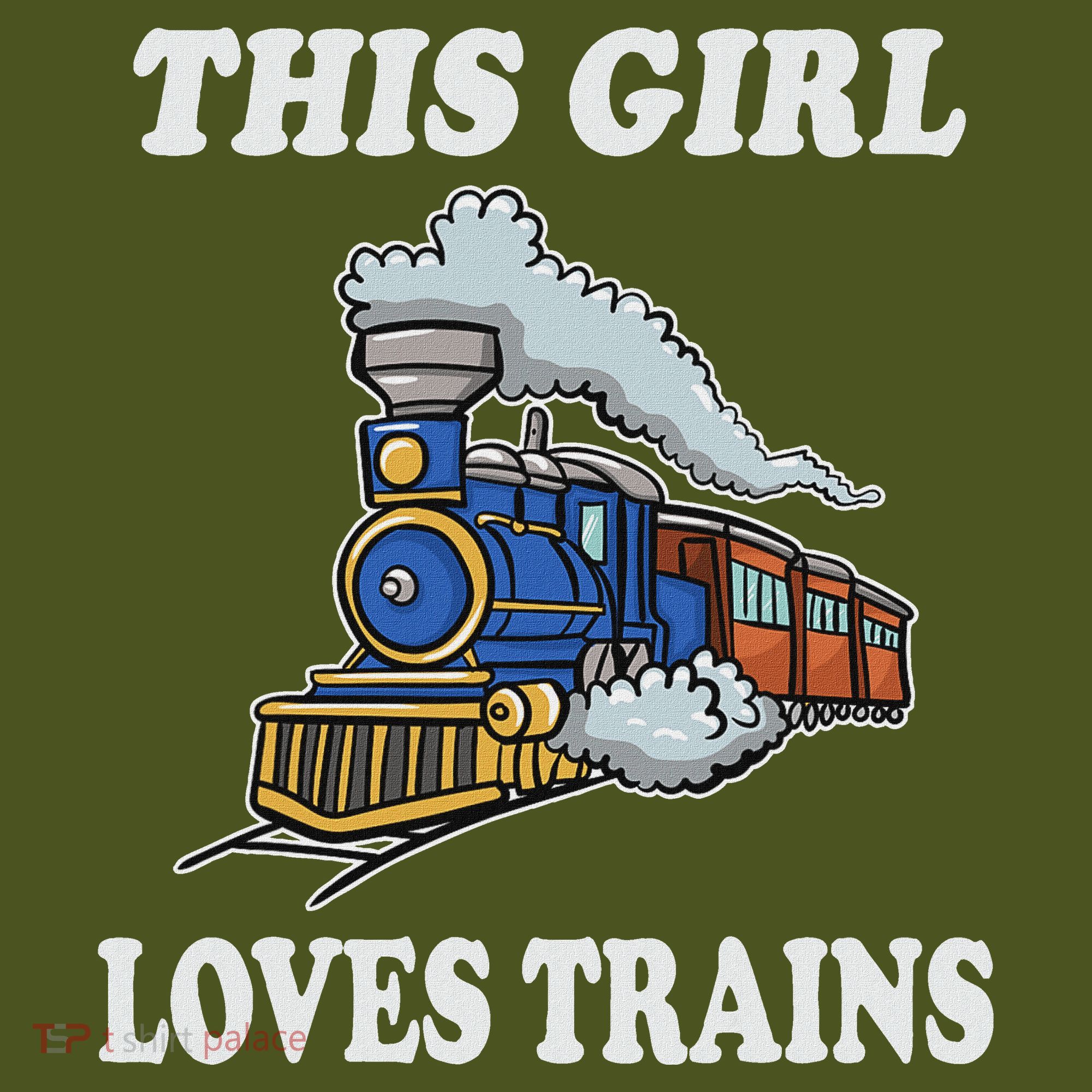 This Girl Loves Trains Train Lover The Baniff Cuffed Pom Beanie