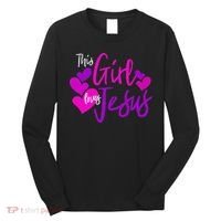 This Girl Loves Jesus Hearts Christian  Long Sleeve Shirt thumb 0