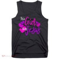 This Girl Loves Jesus Hearts Christian  Tank Top thumb 0