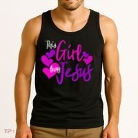 This Girl Loves Jesus Hearts Christian  Tank Top thumb 3