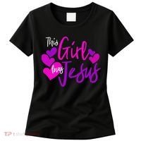 This Girl Loves Jesus Hearts Christian  Women's T-Shirt thumb 0