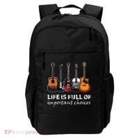 Top Guitar Life Is Full Of Important Choices Backpack thumb 0