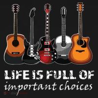 Top Guitar Life Is Full Of Important Choices Ornament thumb 1