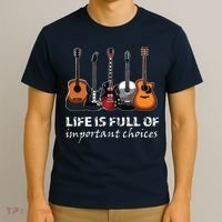 Top Guitar Life Is Full Of Important Choices T-Shirt thumb 3