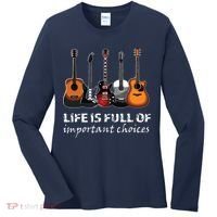 Top Guitar Life Is Full Of Important Choices Women's Long Sleeve Shirt thumb 0