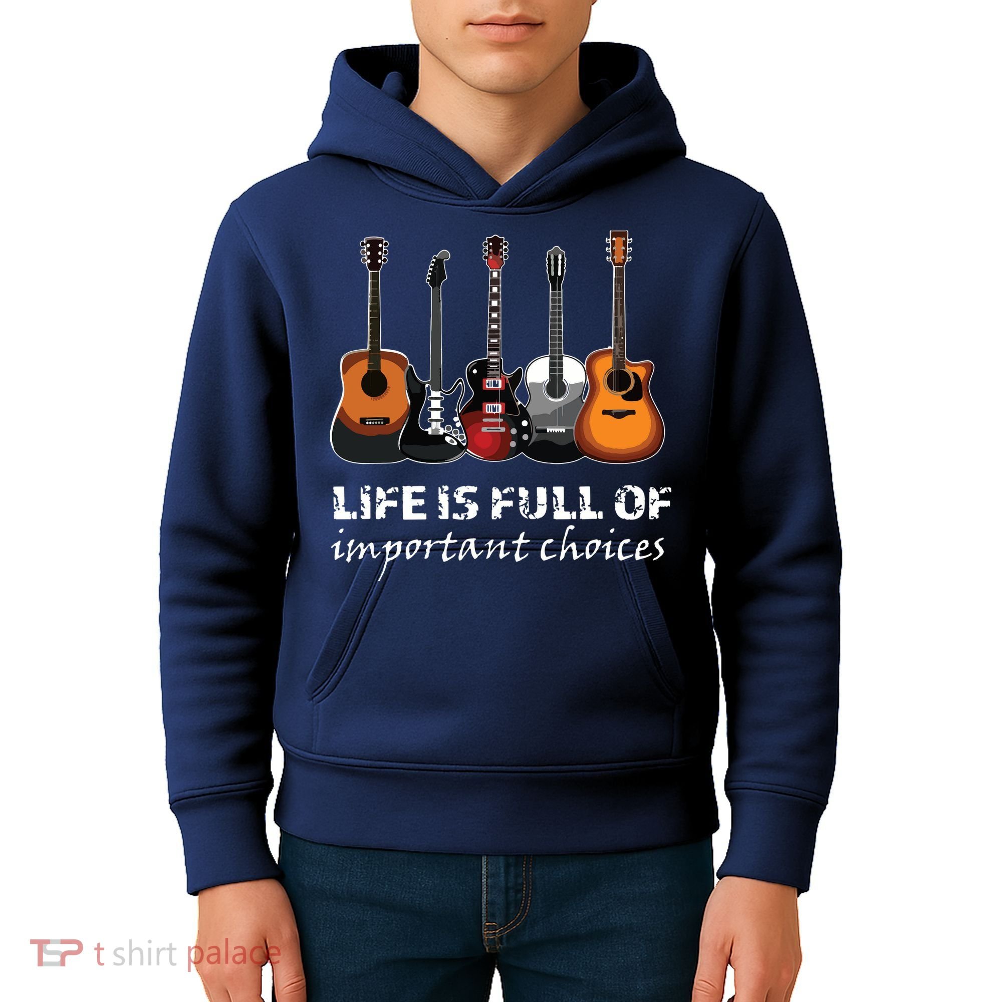 Top Guitar Life Is Full Of Important Choices Kids Hoodie