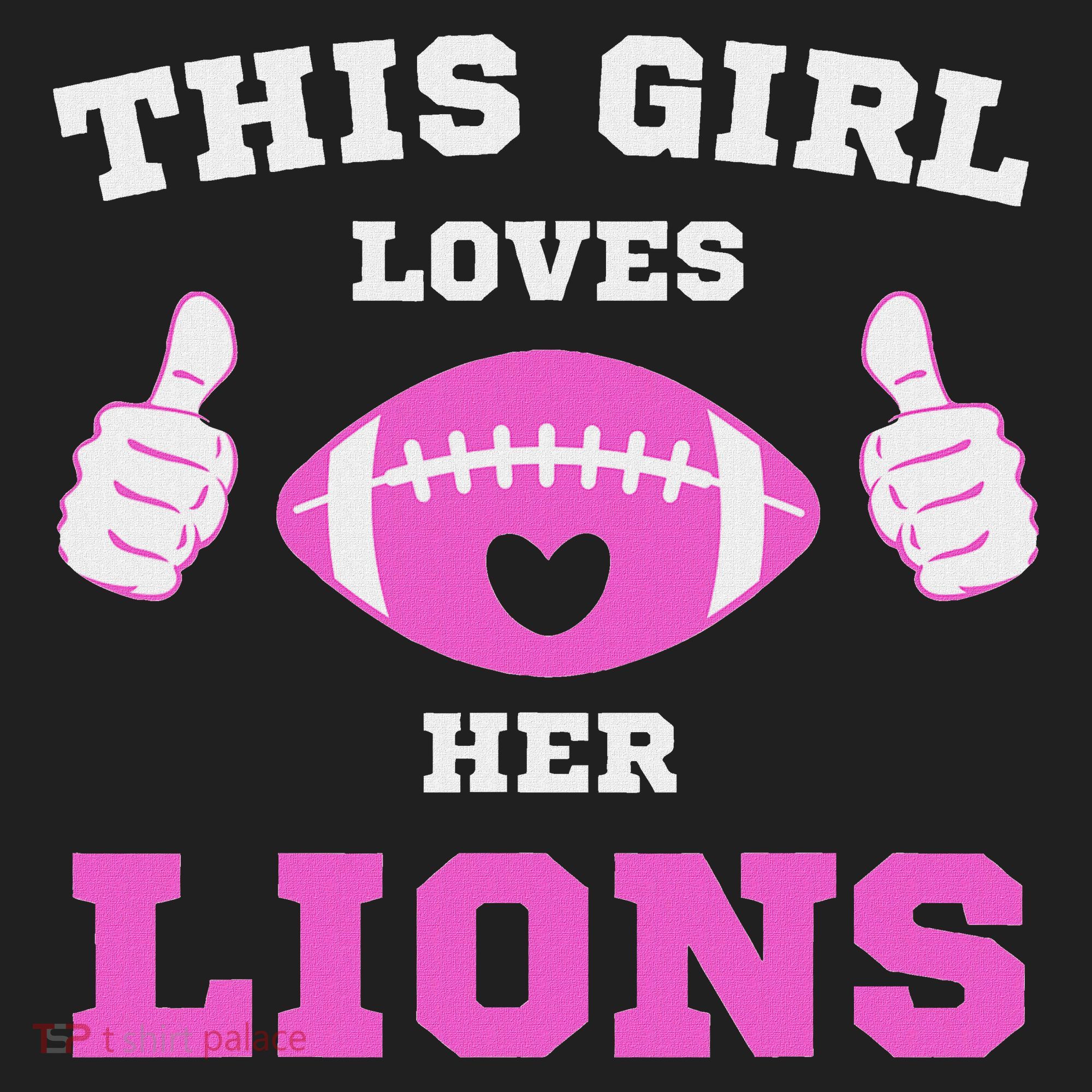 This Girl Loves Her Lions Pinky Leopard Women's Sweatshirt