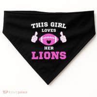 This Girl Loves Her Lions Pinky Leopard USA-Made Doggie Bandana thumb 0