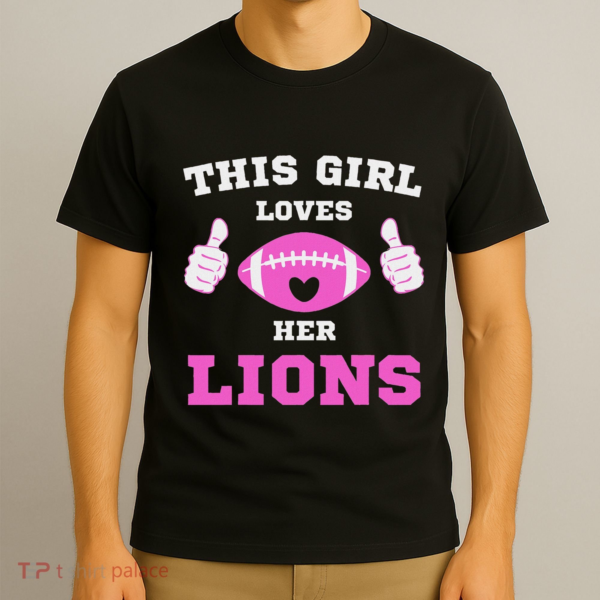 This Girl Loves Her Lions Pinky Leopard T-Shirt