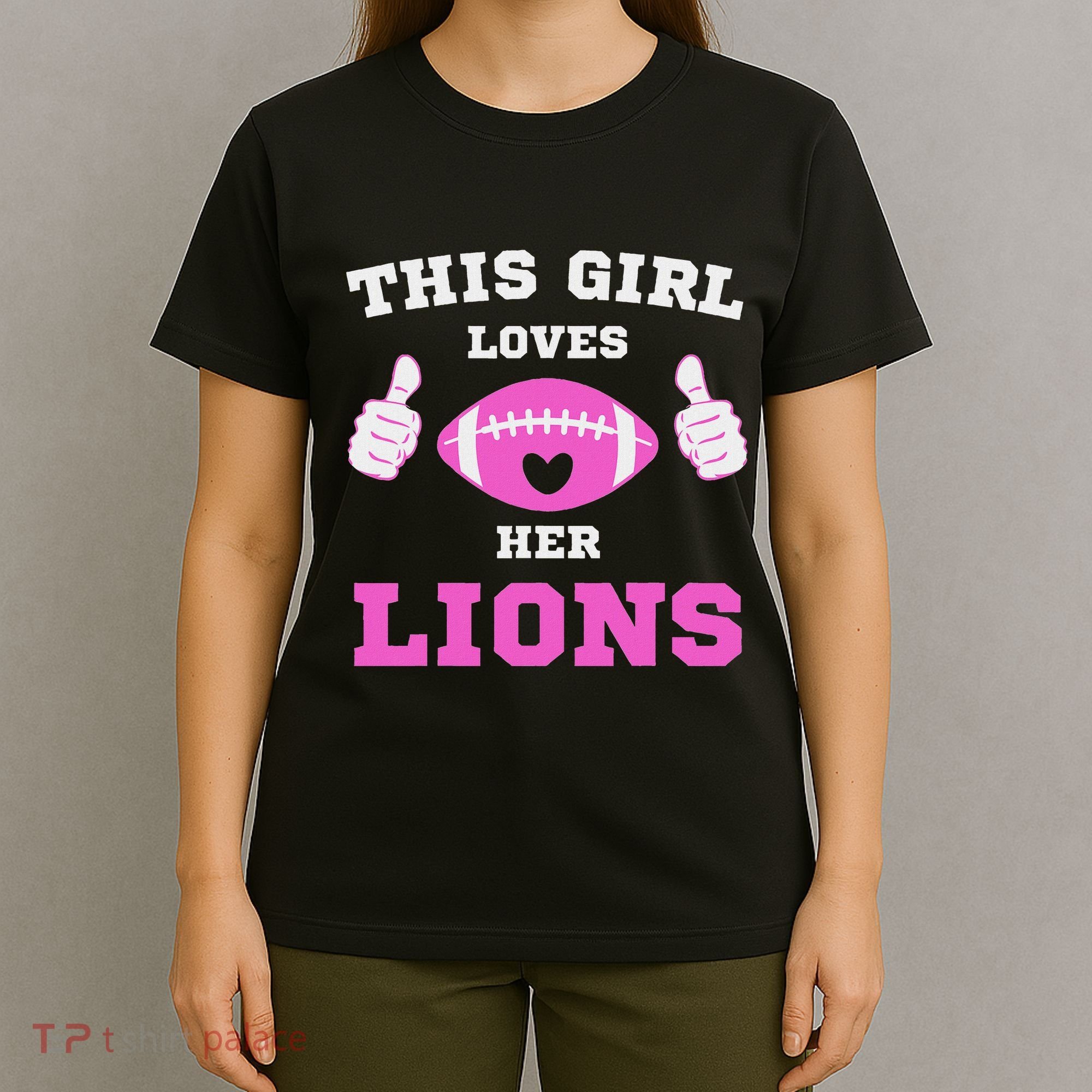 This Girl Loves Her Lions Pinky Leopard T-Shirt