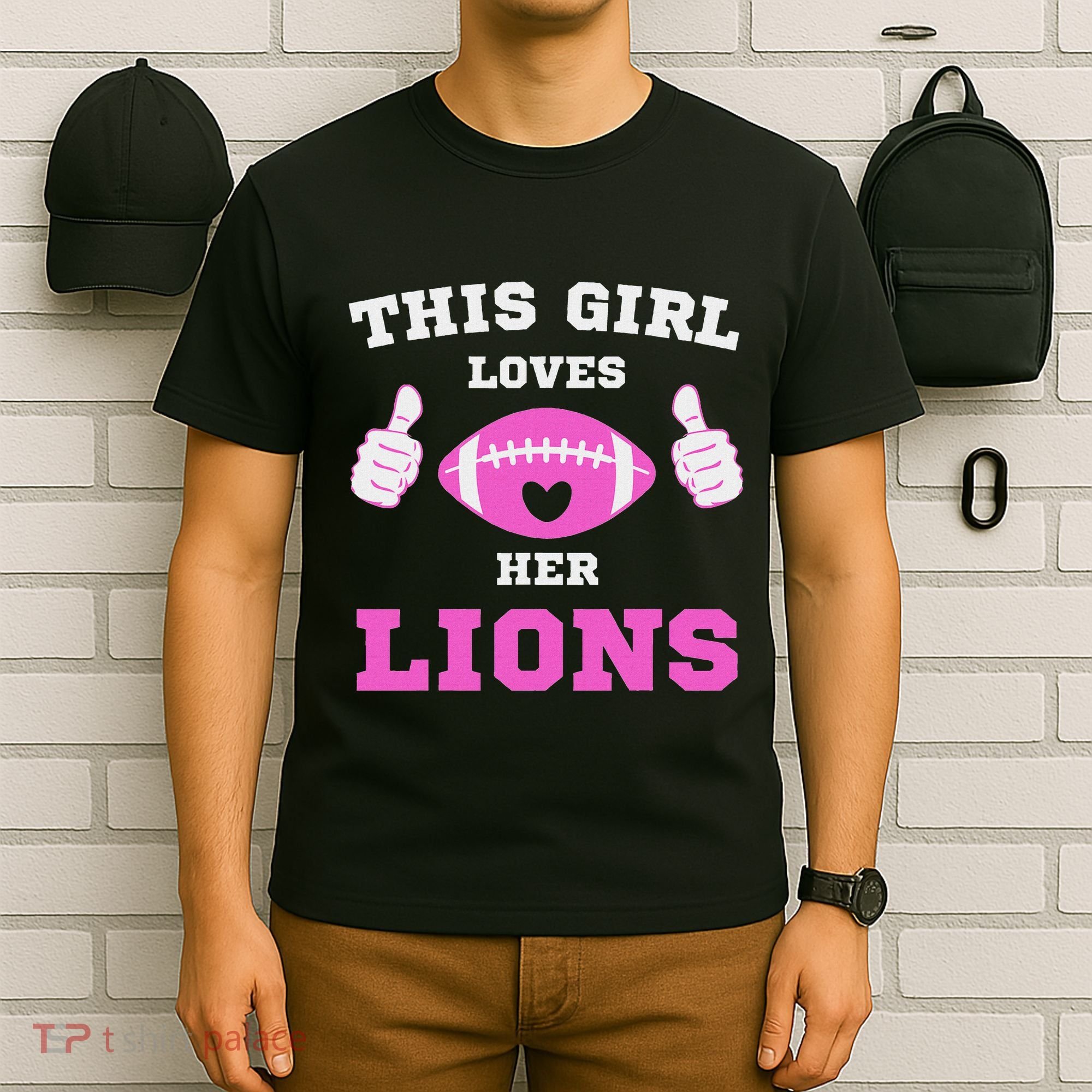 This Girl Loves Her Lions Pinky Leopard T-Shirt