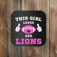 This Girl Loves Her Lions Pinky Leopard Coaster thumb 0