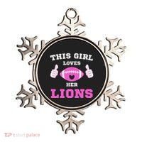 This Girl Loves Her Lions Pinky Leopard Ornament thumb 0