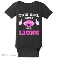 This Girl Loves Her Lions Pinky Leopard Baby Bodysuit thumb 0